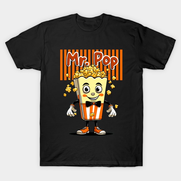 vintage print, animated popcorn, popcorn, vintage, retro, nostalgia, food, fun, joy T-Shirt by Casually Fashion Store